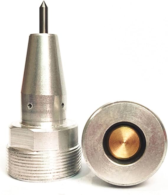 US Stock 3mm Pneumatic Dot Peen Marking Pin/Needle and Needle Sleeve withTailstock Dia.12.8mm for Pneumatic Dot Pin Engraving Machine Stylus Dot Peen Marking Machine Needle Dot Marking Pin