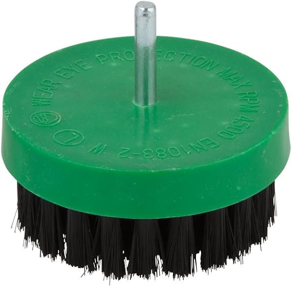 wolfcraft polishing brush 80 mm with soft brushes, round shank 6 mm, 2713000