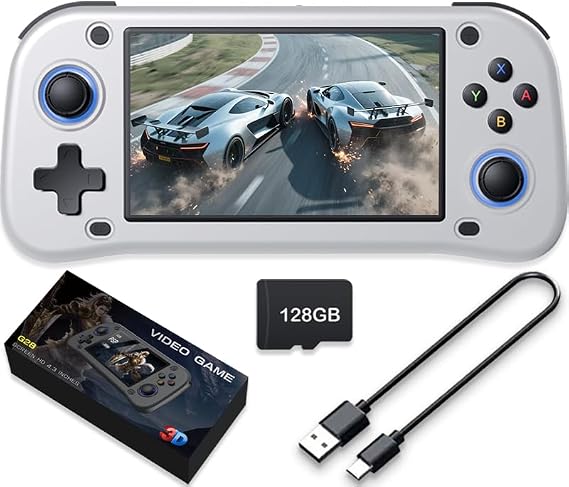 New Handheld Game Console,Built-in 128G with 20000 games,Linux System,Portable Handheld Video Game Console ，4.3 inch IPS Screen 30+