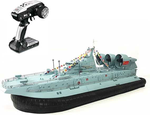 1/110 RC Boat Zubr-Class Remote Control Boat Simulation Model Crafts, Military Ship Amphibious with Gyroscope,Blue