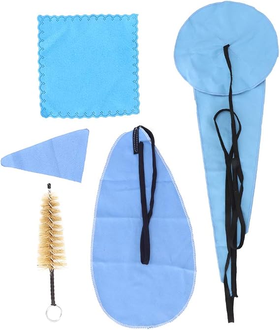 Saxophone Cleaning Set Efficient Easy-to-Use Swab Cloth and Brush Kit for Wind Instrument Care, 5Pcs