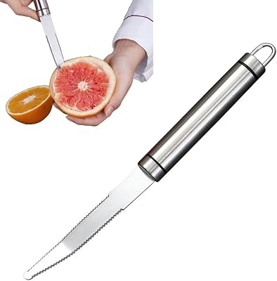 Stainless Steel Grapefruit Knife - Curved Serrated Bread for Kitchen - Fruit Knife - Chef Kitchen Curved Carving Tool