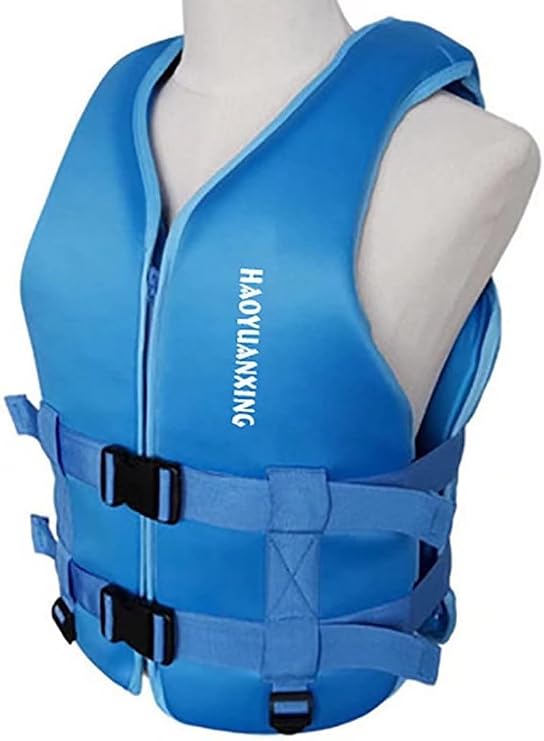 Adult Kayak Vest High Buoyancy Swim Vest Women's Men's Adjustable Safety Jacket Great for Boating, Swimming, Watersports, More(Blue,Large)