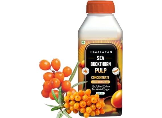 SS 100% Pure Sea Buckthorn Pulp 10.1Fl Oz | 300ml -Himalayan Sea Buckthorn Pulp Concentrate