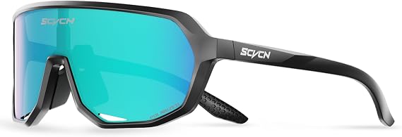 SCVCN Polarized Cycling Glasses UV400 Protection Sports Sunglasses Men Women For MTB Biking Goggles Riding BMX Fishing Running Golf Driving Football Softball and other outdoor sports 503