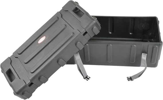 SKB 1SKB-DH3315W Durable Plastic Mid Sized Drum Hardware Case with Convenient Pull Out Handle, Heavy Duty Nylon Web Strap, and Built In Roller Wheels | Convenient Pull Out Handle, Heavy Duty Nylon Web Strap, and Built In Roller Wheels