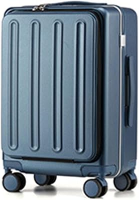 Silent Spinner Suitcase, Matte Scratch-Resistant 180 Front Opening Suitcase for Travel, 22 inches, White,White-20 inches Ocean Blue 22 inches