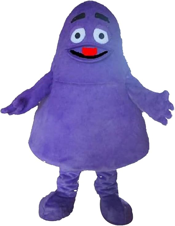 New Grimace Purple Monster Sports Team Sports Cheerleading Mascot Costume Adult Size
