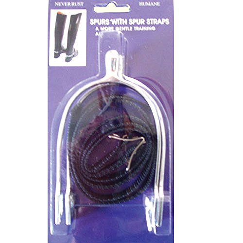 Coronet Never Rust Spurs with Adjustable Spur Straps - Wear-Resistant Boot Spurs for Training, English Spurs, Humane Riding Boot Accessories