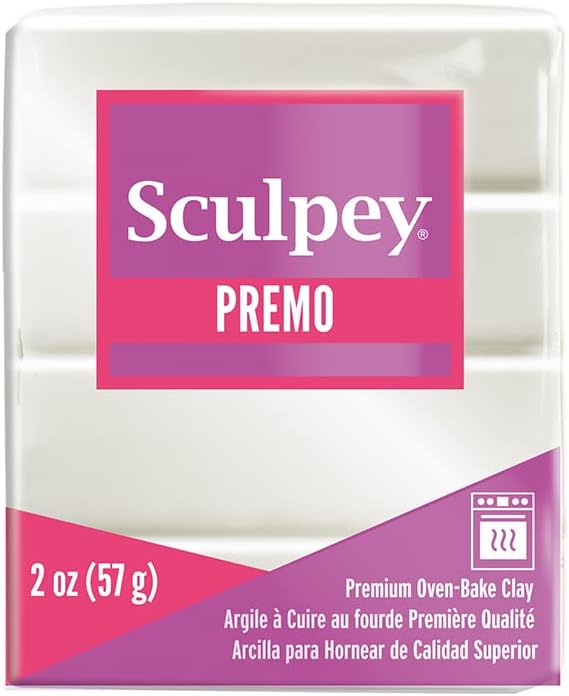 Sculpey Premo Premium Oven-Bake Clay 2oz-Pearl -PE022-5101