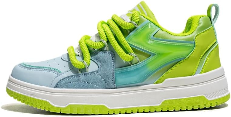 Men's Trendy Stylish Sneakers, Comfortable Breathable Wear-Resistant Skateboard Shoes for All Seasons Fashion Mens Platform Chunky Sneakers,Street Style Footwear Shoes Size 6.5-10