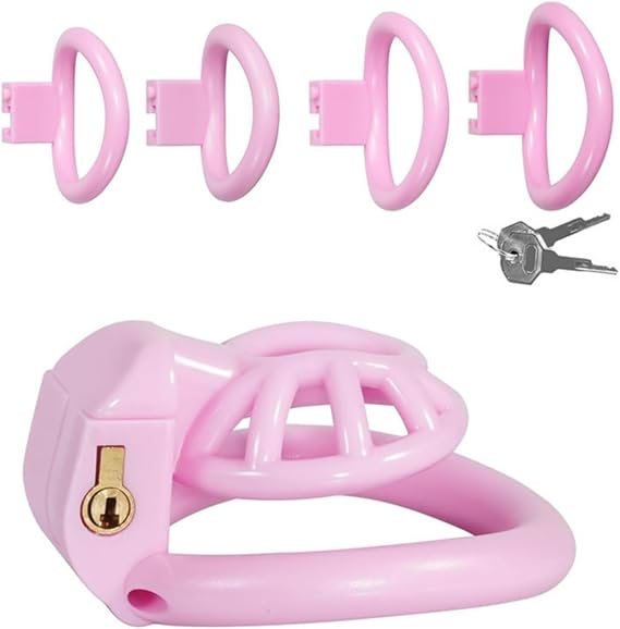 Pink Men's Protective Cage-Mini Cage-Three Sizes-A373US (M)