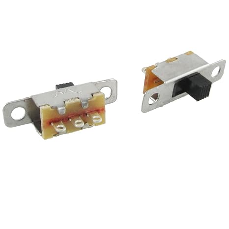uxcell 5 Pcs x On-Off 2 Position SPDT 1P2T Panel Mini Slide Switch Solder Lug SS12F15G3