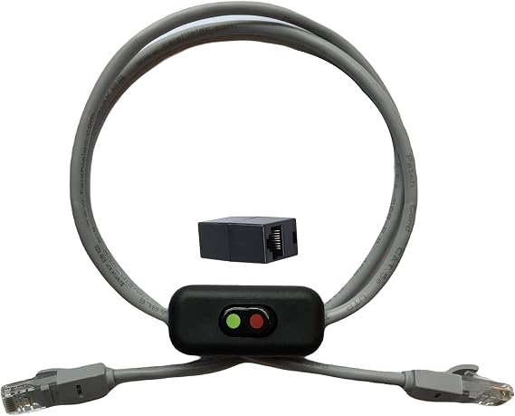 Power Button On/Off Switch for Ethernet Internet Network Cable Cord