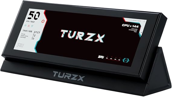 Turing Smart Display 4.6 İnç İkincil Ekran SİYAH – 960x320 Çözünürlük, USB 9 Pin Bağlantı, Windows 10/11 Uyumlu Mini Bilgisayar Durum Ekranı