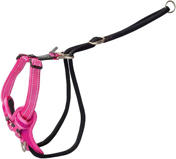 Rogz Stop Pull Dog Harness Reflective Classic Large Pink
