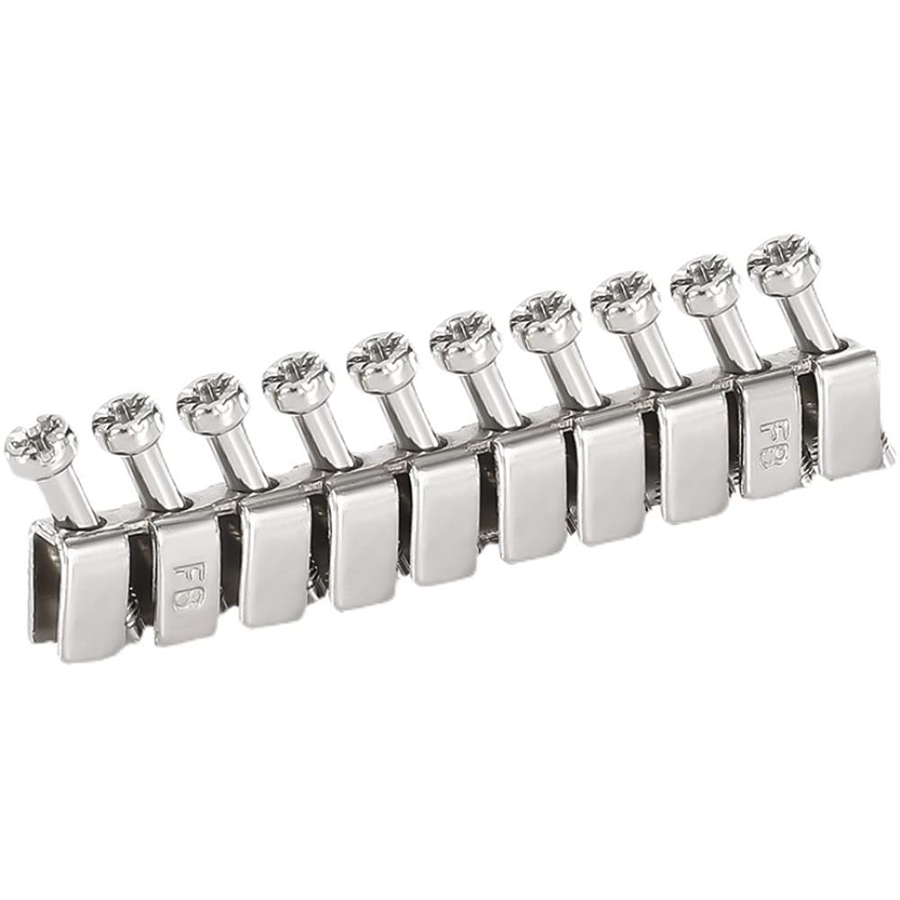 10Pcs FBI-10-6 Fixed Bridge Jumper 10 Pole for DIN Rail Terminal Blocks Insert-Pull Bridging Fit for UK2.5B UK5N Fixed