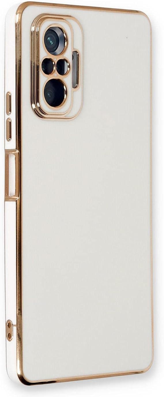 Microsonic Xiaomi Redmi Note 10 Pro Max için Kılıf Olive Plated Beyaz [Redmi Note 10 Pro Max ile Uyumlu Kılıf - Beyaz]