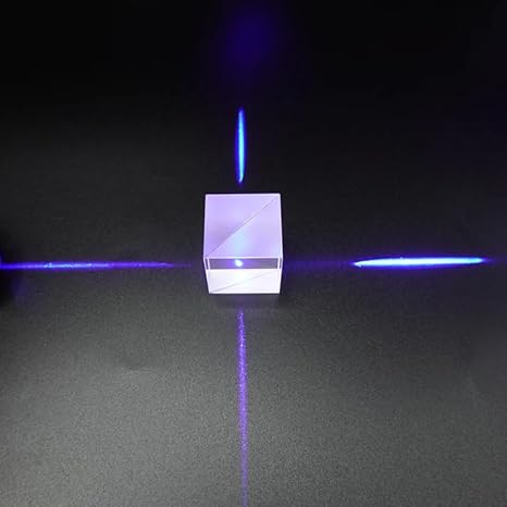 Beam Splitter Optical Prism 10/15/20/25/30mm Cube Splitting Ratio 50%:50% 90 Image Conversion Semi Transparent Semi Reflective (35mm)