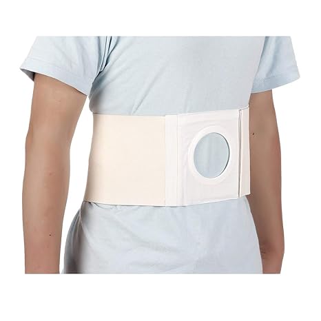 Ostomy Hernia Belt Wraps Colostomy Ostomy Support Belts for Men Women Underwear Stoma Protector Colostomy Bag Ostomy Pouch Abdominal Binder - 3.14" Opening (M)