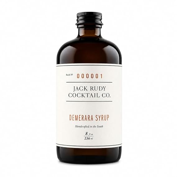 Jack Rudy Cocktail Demerara Syrup, Amber Demerara Sugar, 8 Ounce | Mixers, Coffee, and Desserts