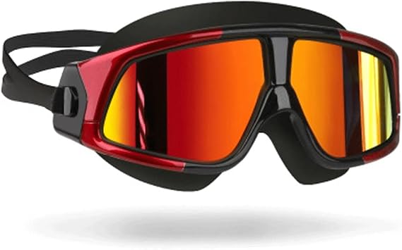 Large Frame Swimming Goggles Waterproof and Anti-Fog HD Unisex, high Myopia Professional Swimming Glasses Goggles (Color : E)