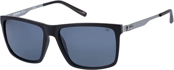 Caterpillar mens Precision 8501 Men's Polarized Square Sunglasses Square Sunglasses