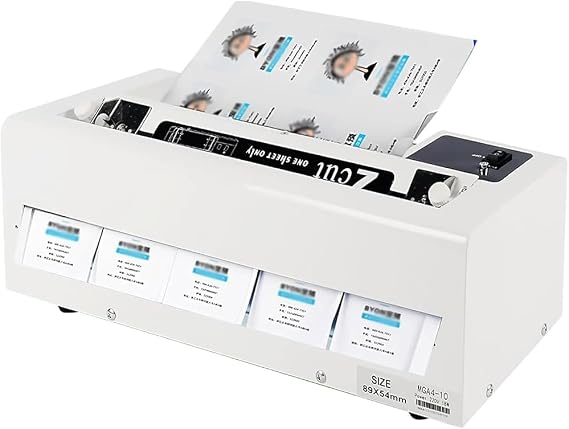 Electric Business Card Cutting Machine, Automatic Cutter Card, 9Cutting 30 Pieces/min, 350g Business Card Cutter, 9-12mm Adjustable Margin Name Card Slitter, for Busi, for Business