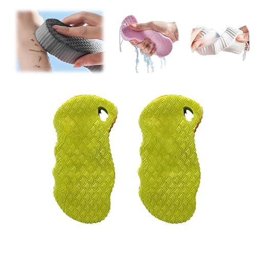 Magic Exfoliating Bath Sponge - 3D Super Soft Exfoliating Bath Sponge Reusable - Removes Dead Skin and Impurities from Body for Adults and Children Green2