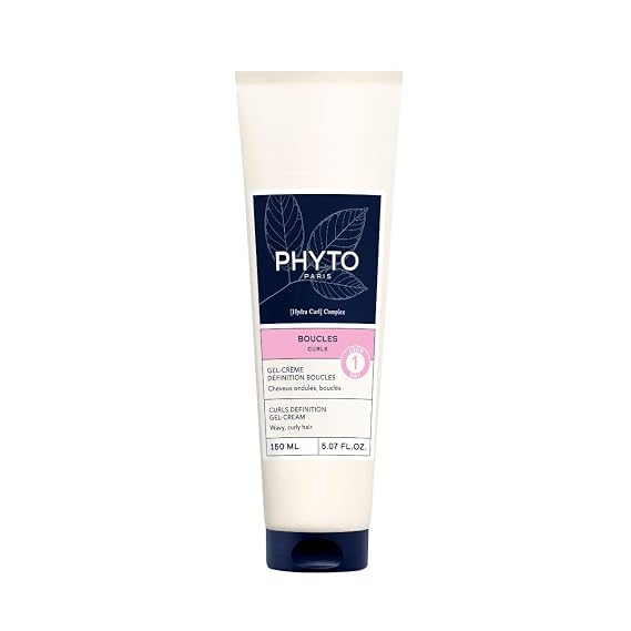 PHYTO Curls Definition Gel-Cream for Wavy & Curly Hair (2A3A) | Silicone-Free | 24-Hour Anti-Frizz Hold, Natural Curl Definition | Made in France | 5.07 fl oz