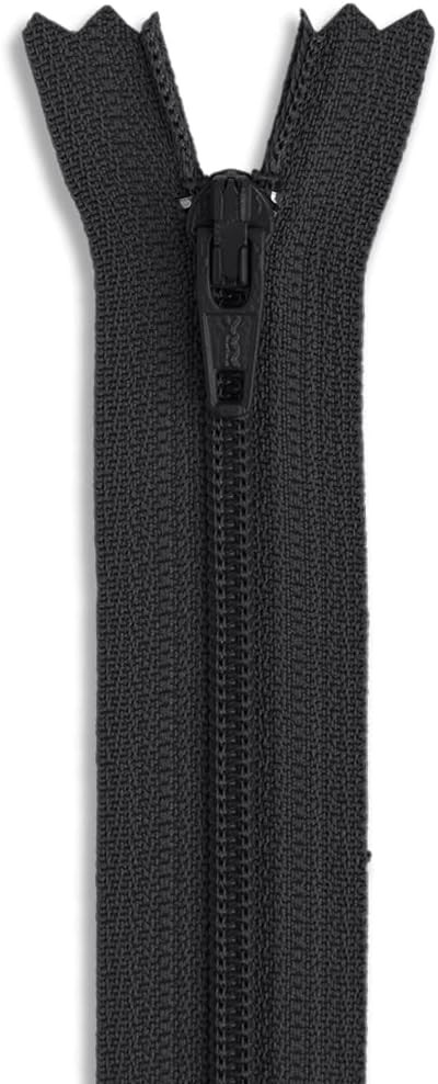 Black Zipper 28" Heavy Duty Zipper Plastic Zipper Nylon Coil Zipper Non-Separating Zipper Sewing Zipper Crafts Zipper Tooth Size of 3 mm