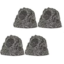 Theater Solutions B41GG Fully Wireless 240 Watt Rechargeable Battery Bluetooth Rock 4 Speaker Set Granite Link Up to 99 Speakers Wirelessly