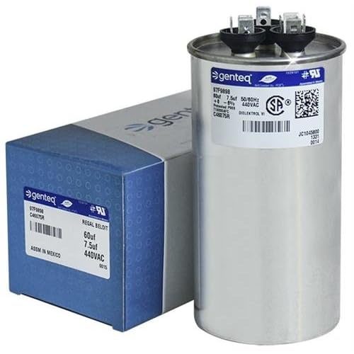 Trane CPT01033  CPT-1033 - 60  7.5 uF MFD x 440 VAC Genteq Replacement Dual Capacitor Round # C46075R  97F9898