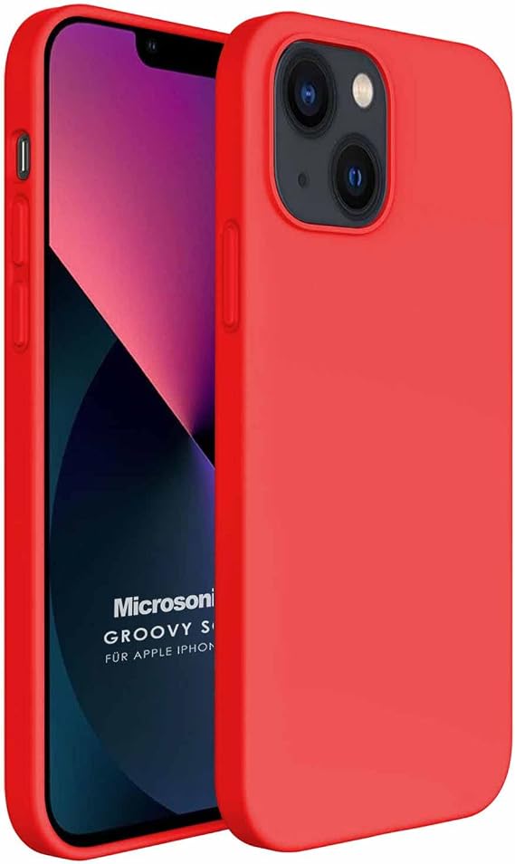 Microsonic Case for Apple iPhone 13 Groovy Soft Red [Case Compatible with iPhone 13 - Red]
