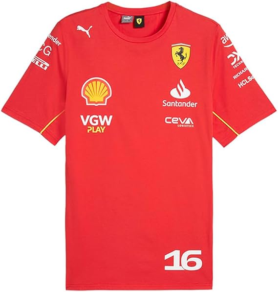 Scuderia Ferrari F1 Charles Leclerc Driver Tee Red