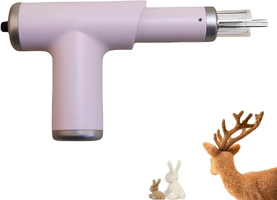 Handheld Needle Felting Machine, Electric Wool Felting Tool with Speed Regulator, 9000mAh Battery, 4 Needle Quickly Felt, Felt Punching Machine for DIY Craft Make Felt Animals