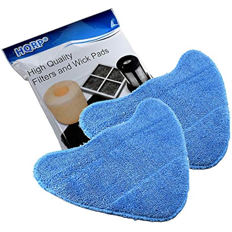 HQRP 2-Pack Microfiber Steam Mop Pads Replacement for Hoover Part WH01000 Compatible with Hoover WH20200 WH20201 Steam Mops, WH20300 Canister Steam Cleaner Steamer