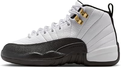 Jordan Retro 12 - Boys Grade School WhiteTaxiBlack