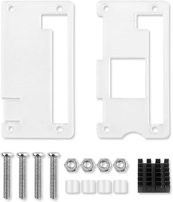 Raspberry Pi Zero 2 W Acrylic Case Transparent Shell with Aluminum Heatsink for Raspberry Pi Zero 2W