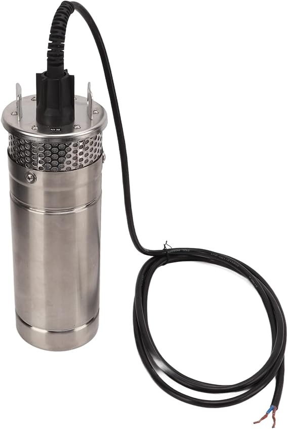 Submersible Deep Well Pump, Submersible Deep Well Pump, Stainless Steel Body Copper Coil 70 Meters Maximum Large Solar, Well Water Pumps (DC24V)
