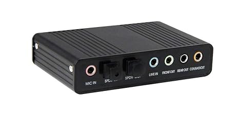 USB Surround Sound Converter with Digital Optical Audio Input Output