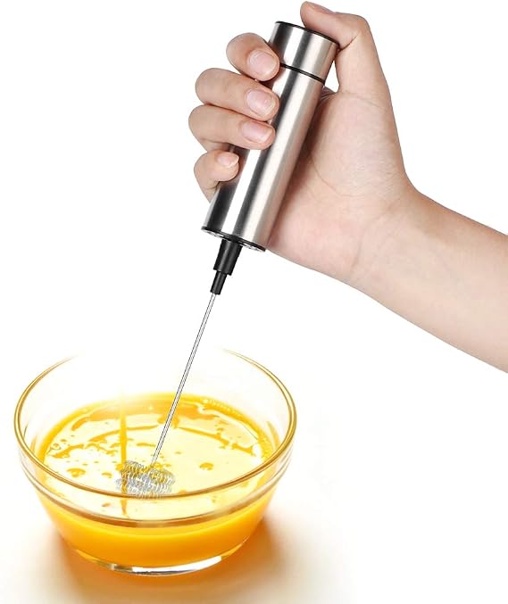 Electric Stirrer, Frother, Stainless Steel Coffee Stirrer Mixer Blender Electric Egg Beater Milk Frother Frother Wand Milk Frother Handheld Home Kitchen Utensils for Coffee, Chocolate