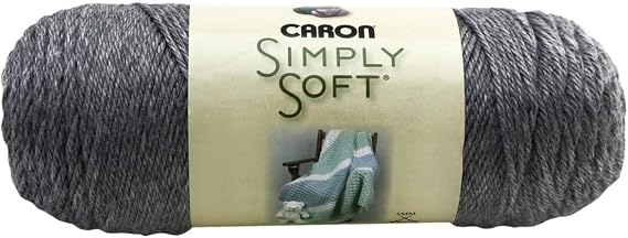 Simply Soft Heather Yarn by Caron - Solid Yarn for Knitting, Crochet, Weaving, Arts & Crafts - Bulk 15 Pack