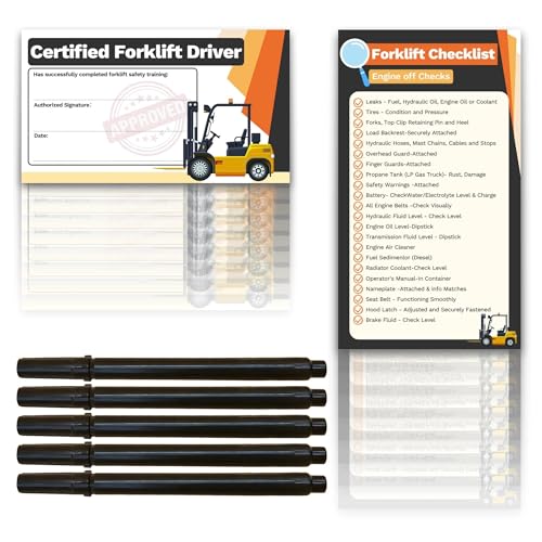 Hxszk 55-Pack Reusable PVC Forklift Training Cards with Markers - Write and Wipe Study Guide for OSHA-Aligned Operator Training & Certification Prep, 3.5x2