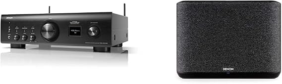 Denon PMA-900HNE (2022) Integrated Stereo Amplifier & Home 250 Wireless Speaker, HEOS and Alexa Built-in, AirPlay 2, and Bluetooth, Compact Design, Black