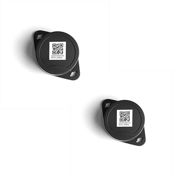 Blue Charm Beacons - Long Range Phy (300m) Water-Resistant BLE iBeacon (BC04P-MultiBeacon) - w/Adjustable Movement Sensor (2 Pack)