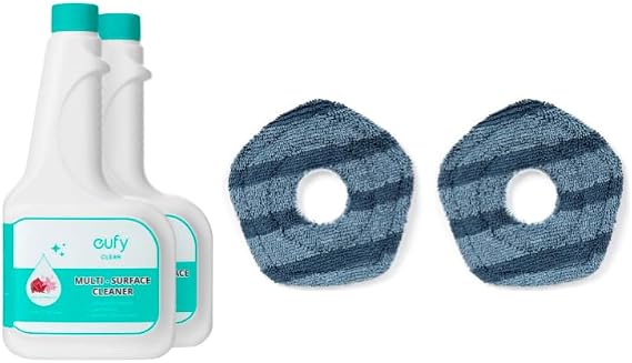 eufy Hard Floor Cleaner*2 + Washable Vacuum Mop Cloths