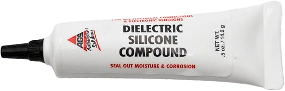AGS Automotive Solutions Dielectric Silicone Grease 0.5 oz Tube, Prevents Electrical Faults, Ensures Rust-Free Connections, Automotive Lubricant