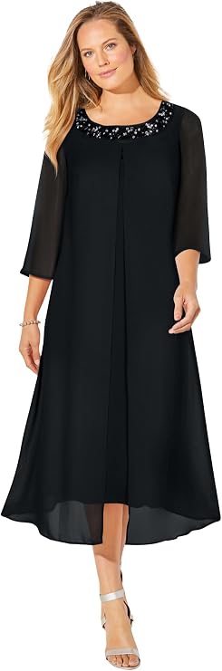 Catherines Midnight Dazzle Flyaway Dress | Women's Plus Size