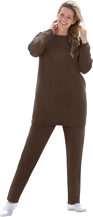 Woman Within Plus Size Fleece Sweatshirt Set